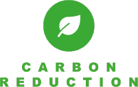 carbon reduction icon with leaf